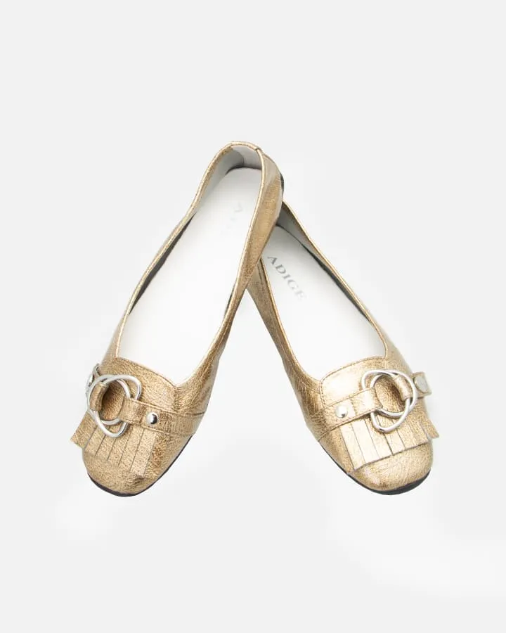 Ballerines Dorée Femme Chic Cuir | Darling | Adige Chaussures