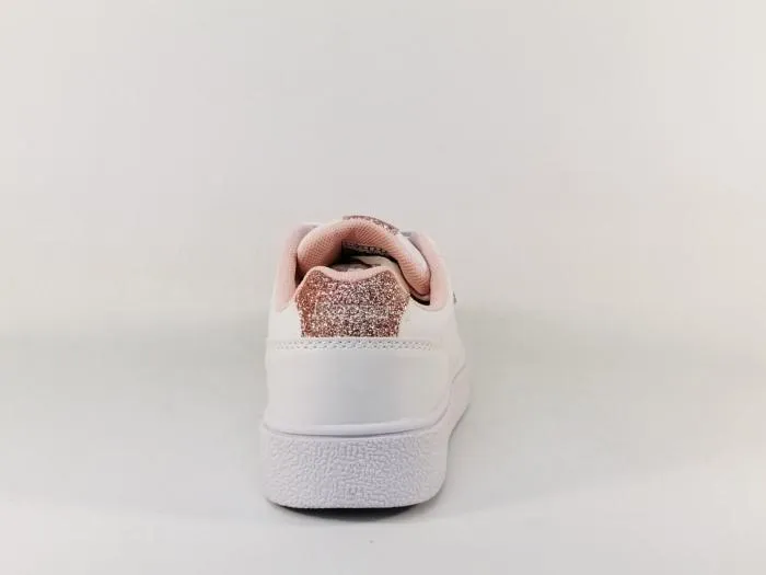 Basket blanche femme fille à pas cher destockage KAPPA logo amelia A25 rose