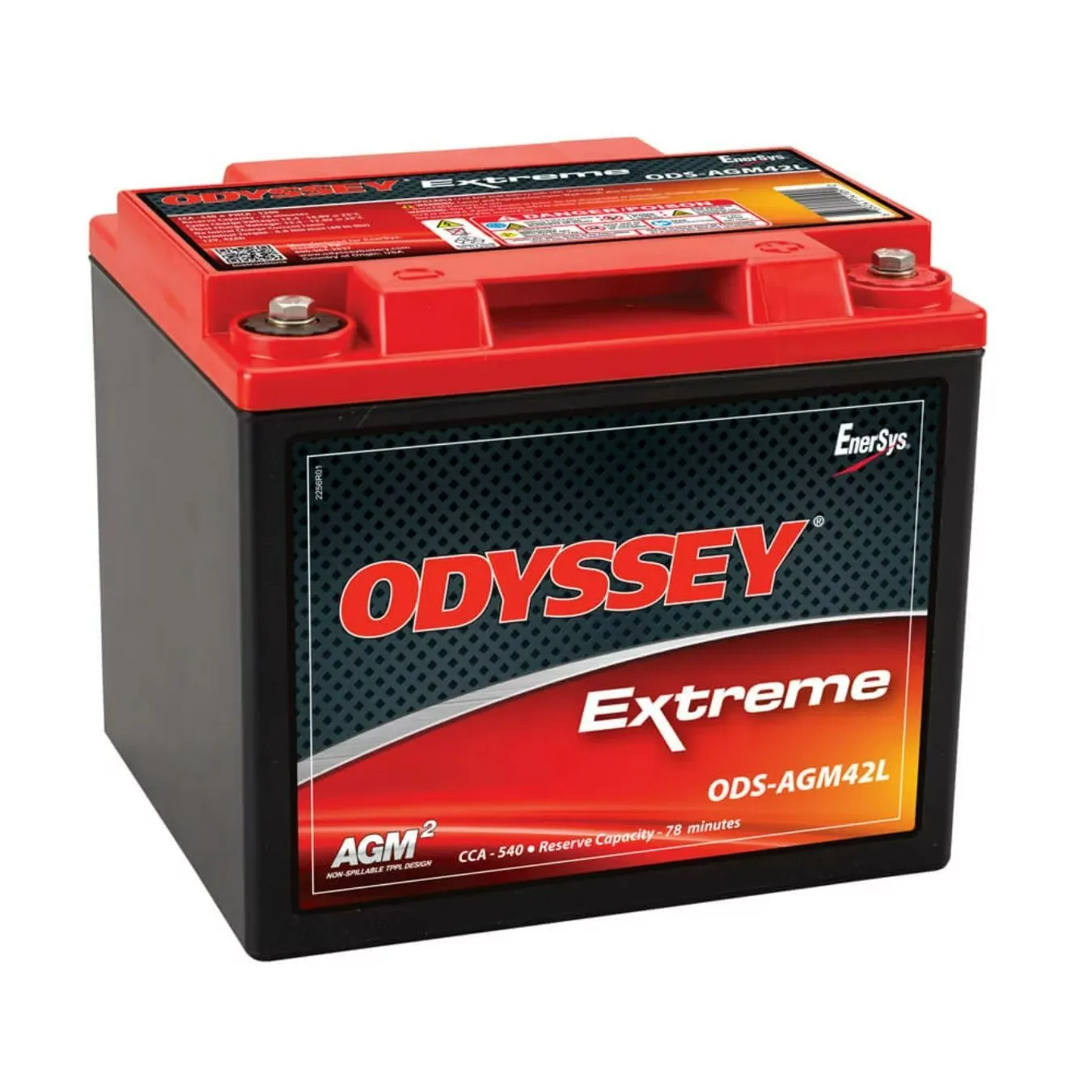 Batterie au plomb ODYSSEY PC1200 Extrême Racing 42 A/h démarrage 1200 A dimensions 199,9x169,2x193 mm