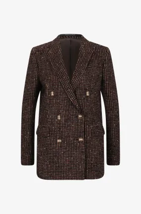 Blazer en laine pied-de-poule Jasmine