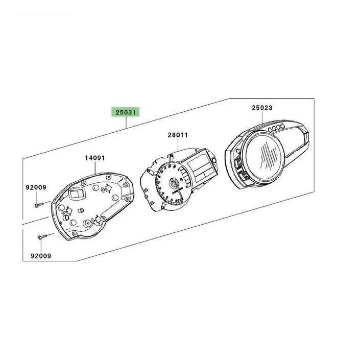 Bloc compteur Kawasaki Z1000 (2007-2009) | Moto Shop 35