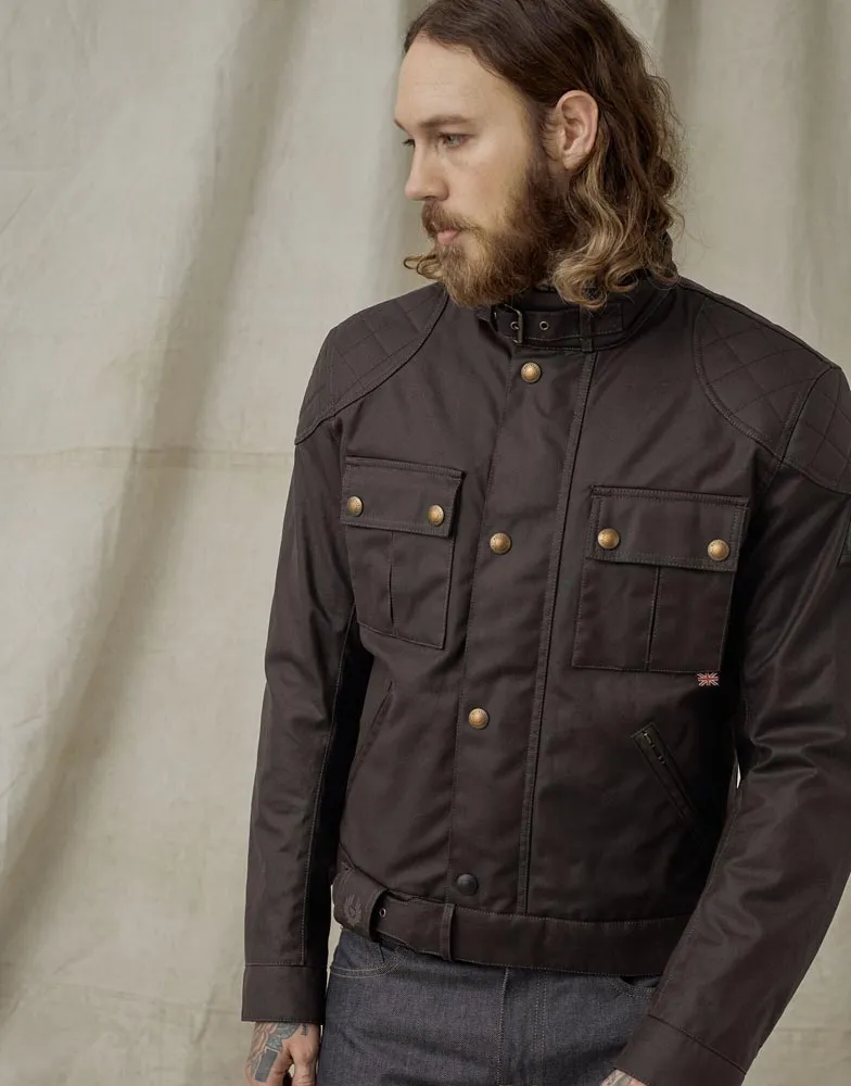 Blouson Belstaff Brooklands 2.0 mahogany, moto vintage, ciré