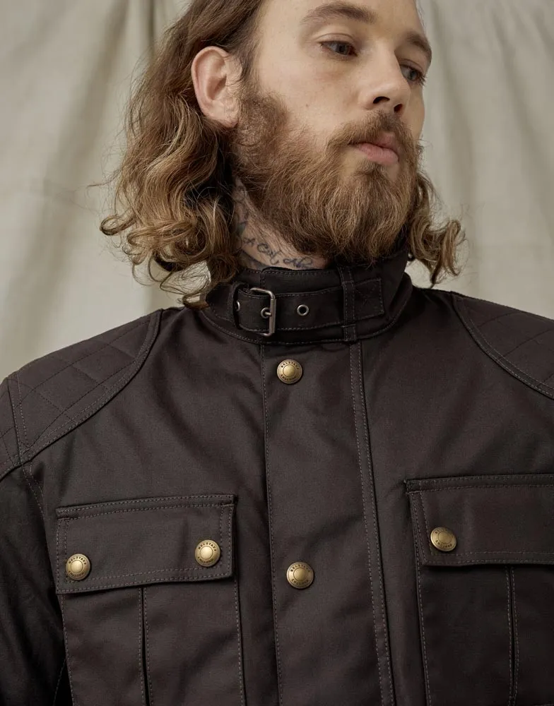 Blouson Belstaff Brooklands 2.0 mahogany, moto vintage, ciré