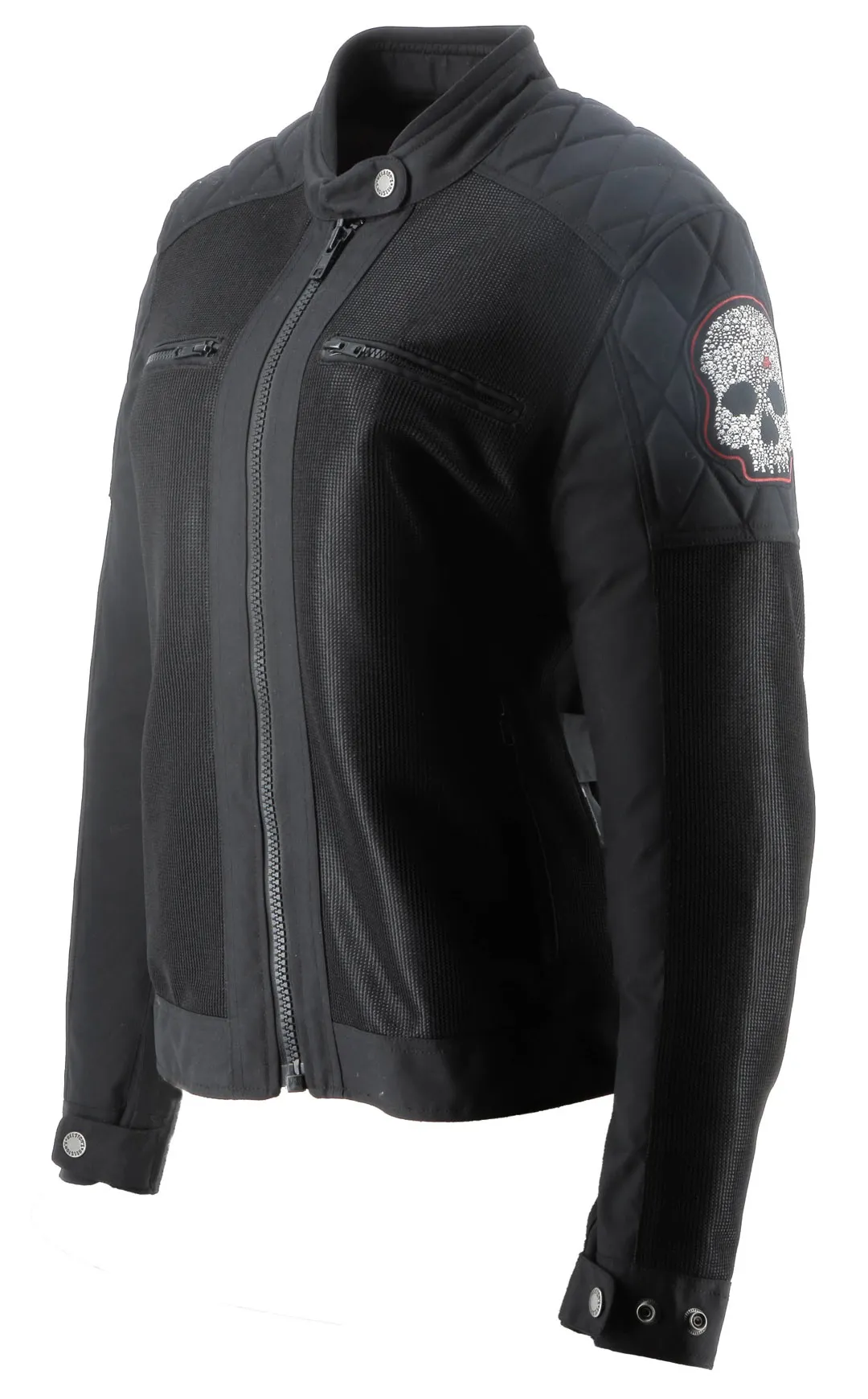 Blouson femme Helstons Widow Air tissu mesh noir, moto été