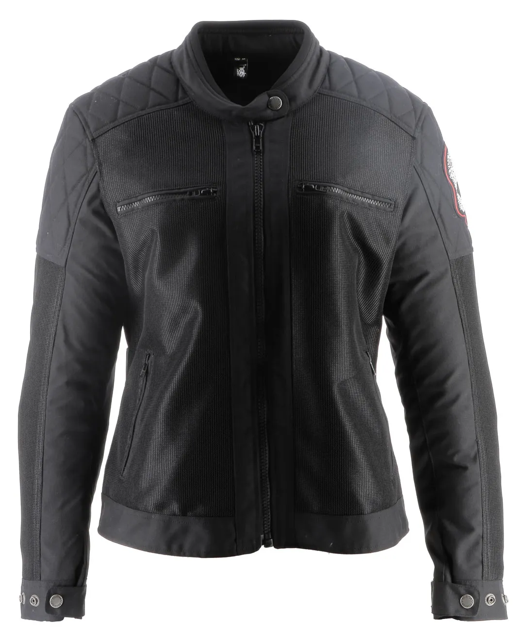 Blouson femme Helstons Widow Air tissu mesh noir, moto été