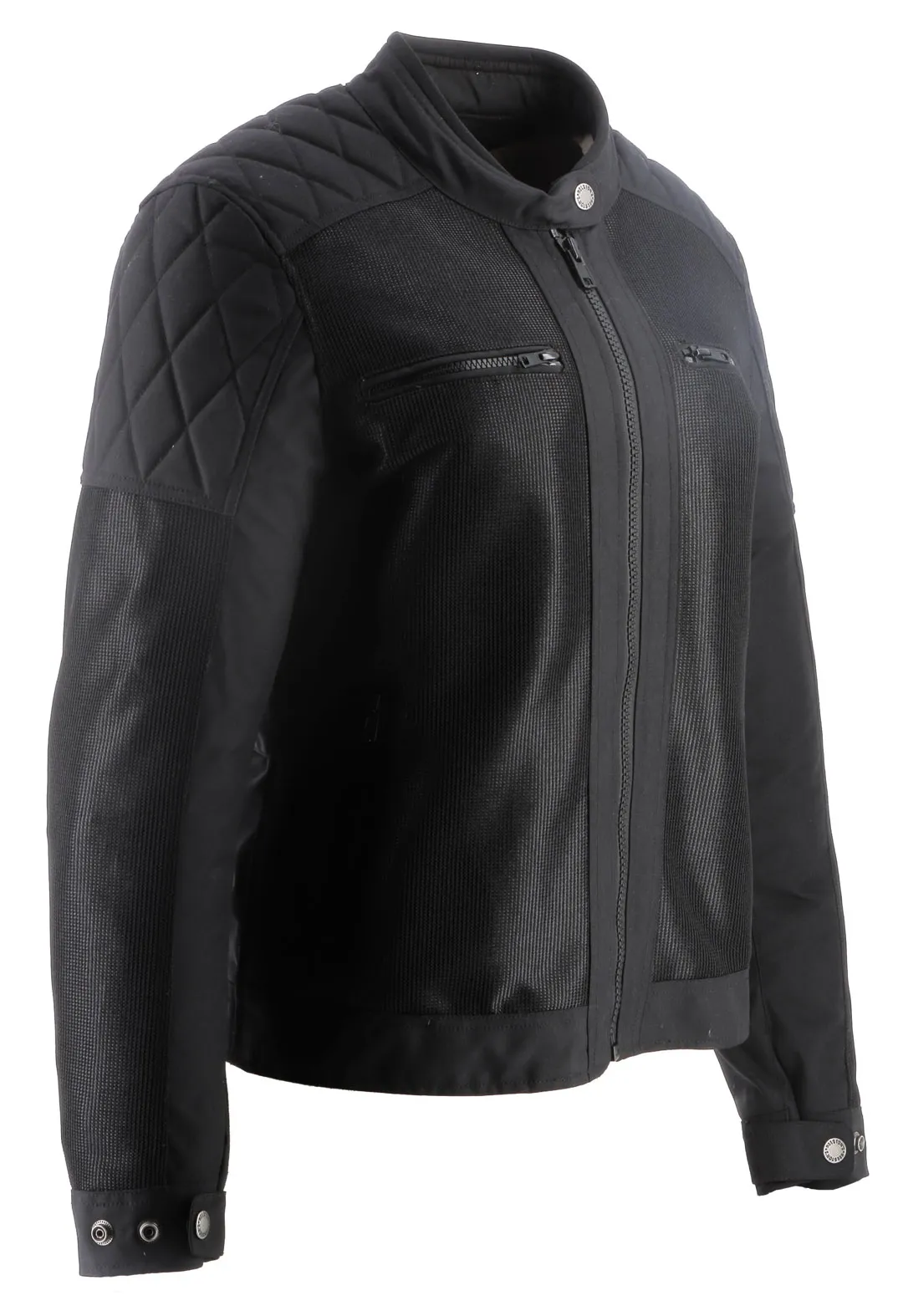 Blouson femme Helstons Widow Air tissu mesh noir, moto été