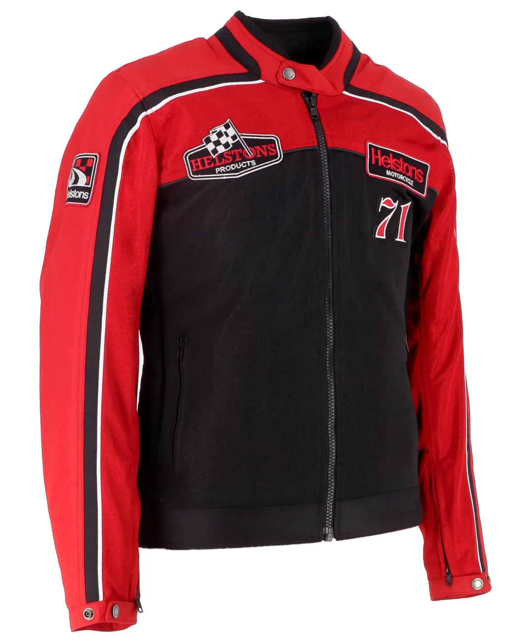 Blouson Helstons Formula Sport Air tissu mesh rouge noir, blouson été