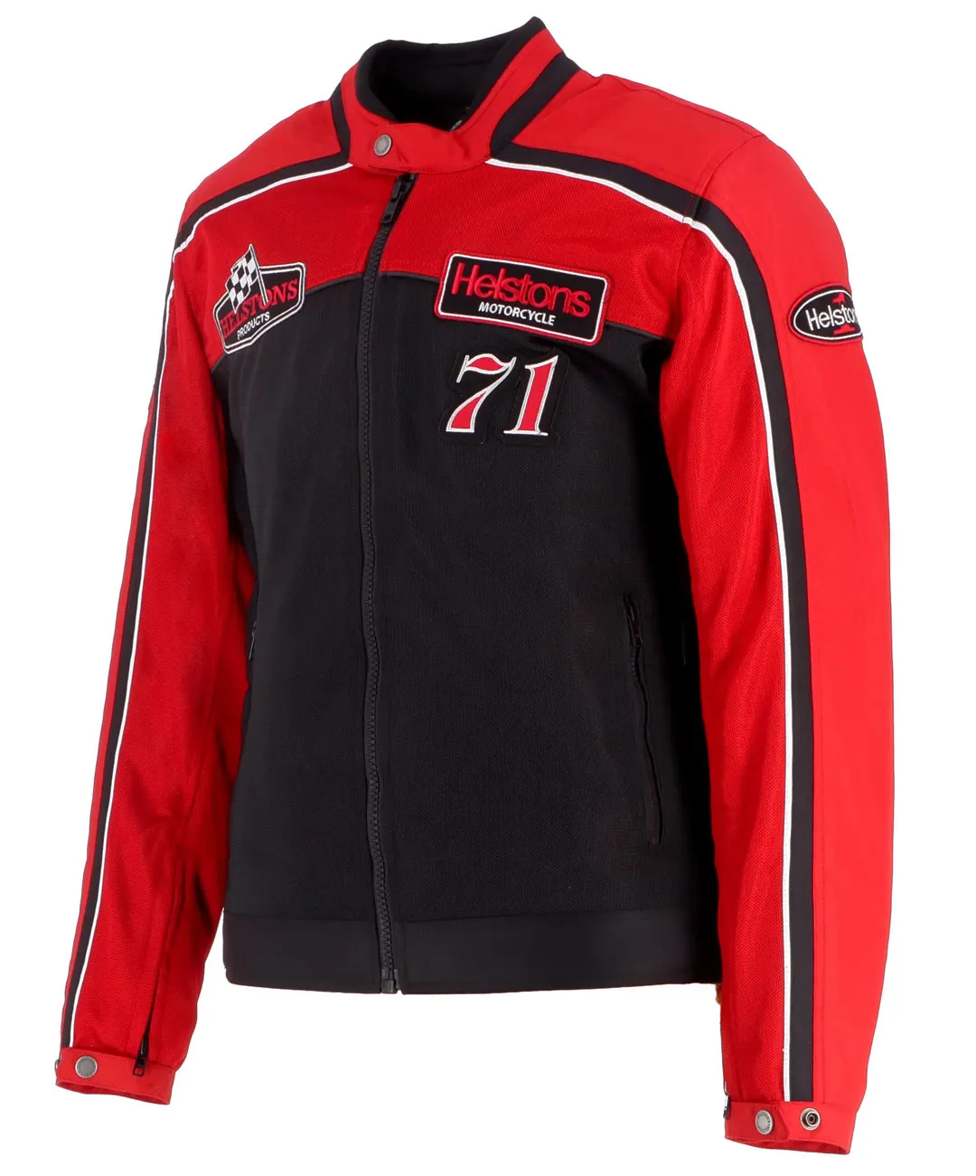 Blouson Helstons Formula Sport Air tissu mesh rouge noir, blouson été