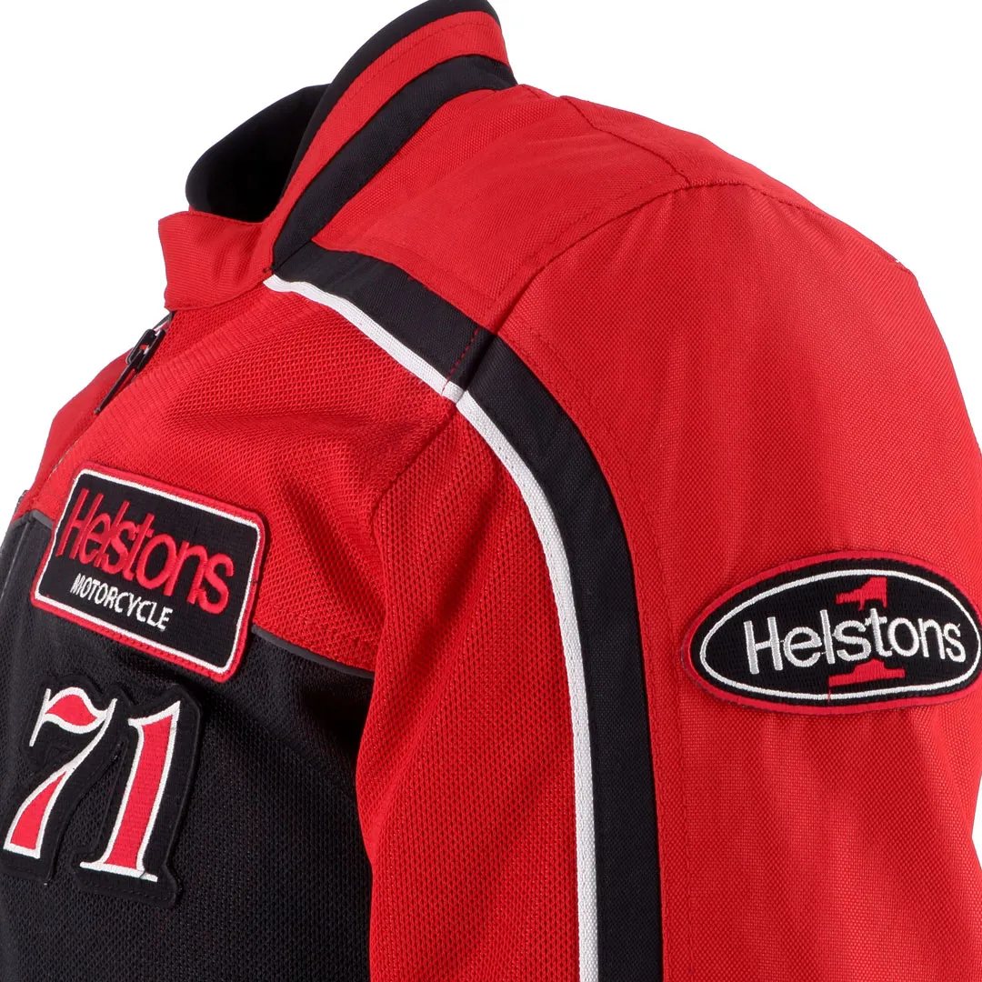 Blouson Helstons Formula Sport Air tissu mesh rouge noir, blouson été