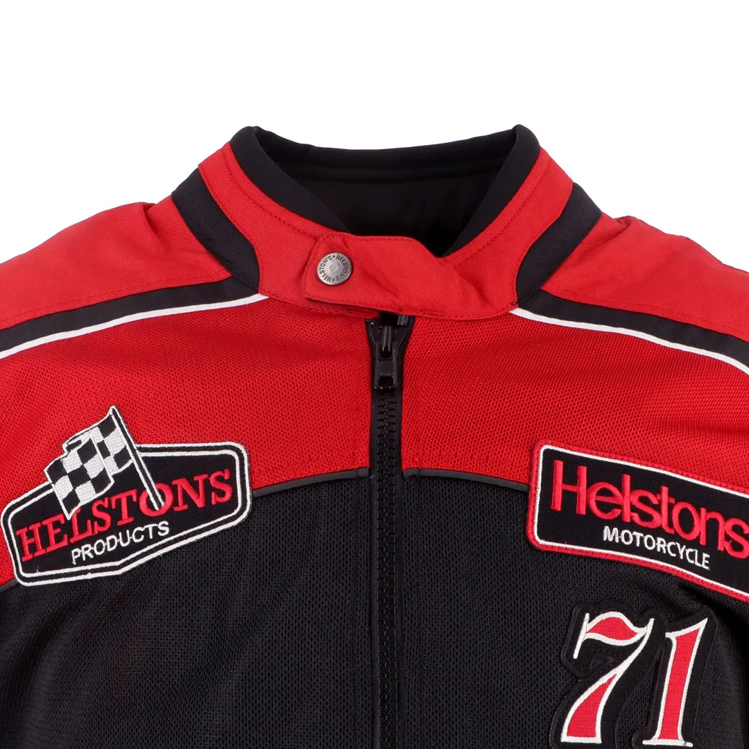 Blouson Helstons Formula Sport Air tissu mesh rouge noir, blouson été