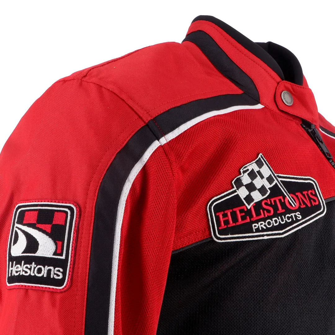 Blouson Helstons Formula Sport Air tissu mesh rouge noir, blouson été