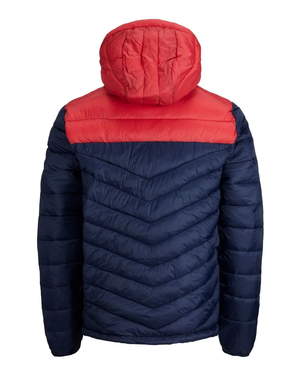 Blouson manches longues Homme JJEHERO PUFFER HOOD SN Bleu