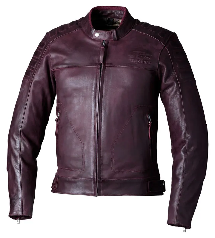 Blouson RST Isle of Man TT Brandish 2 Oxblood, Cuir Moto