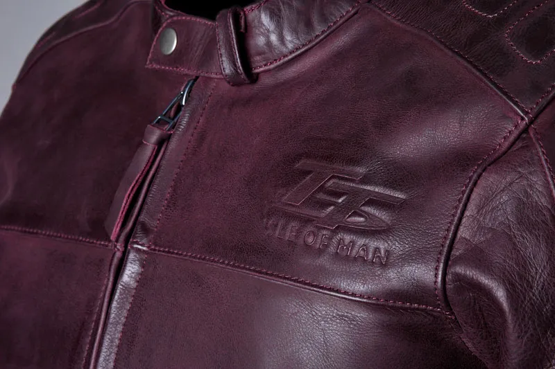 Blouson RST Isle of Man TT Brandish 2 Oxblood, Cuir Moto