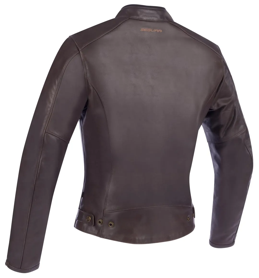 Blouson Segura Lady Devon marron kaki, cuir moto femme