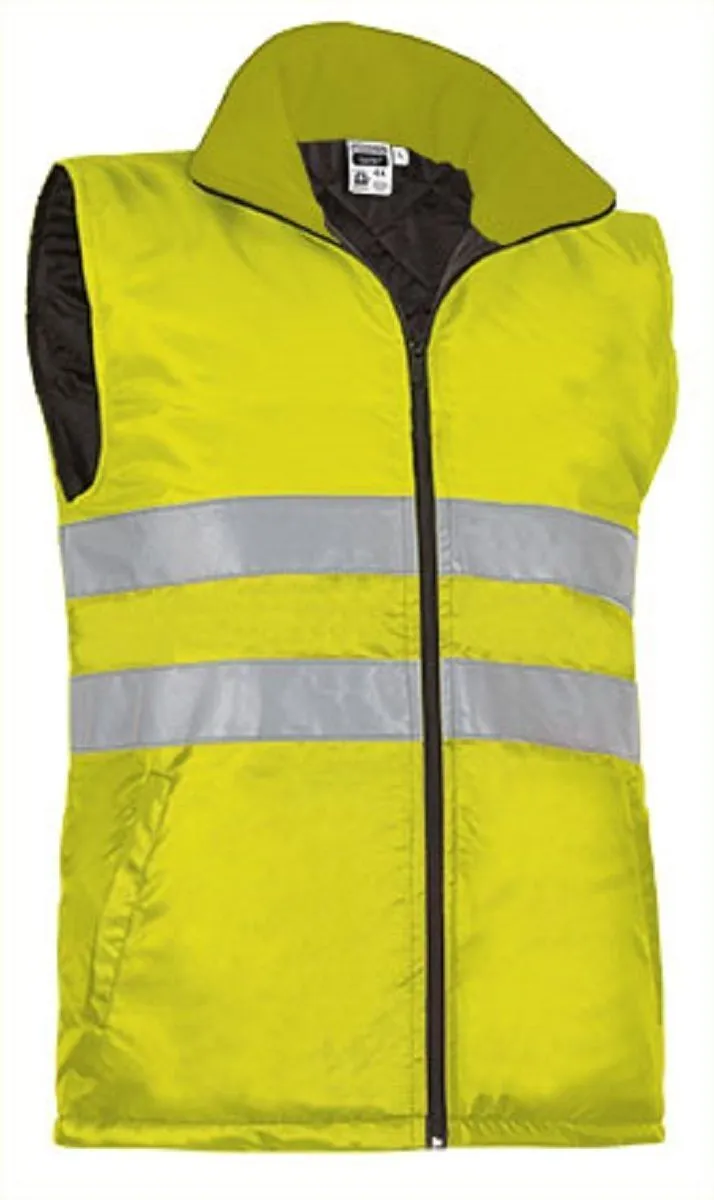 Bodywarmer de travail - Homme - REF HIGHWAY - jaune fluo 