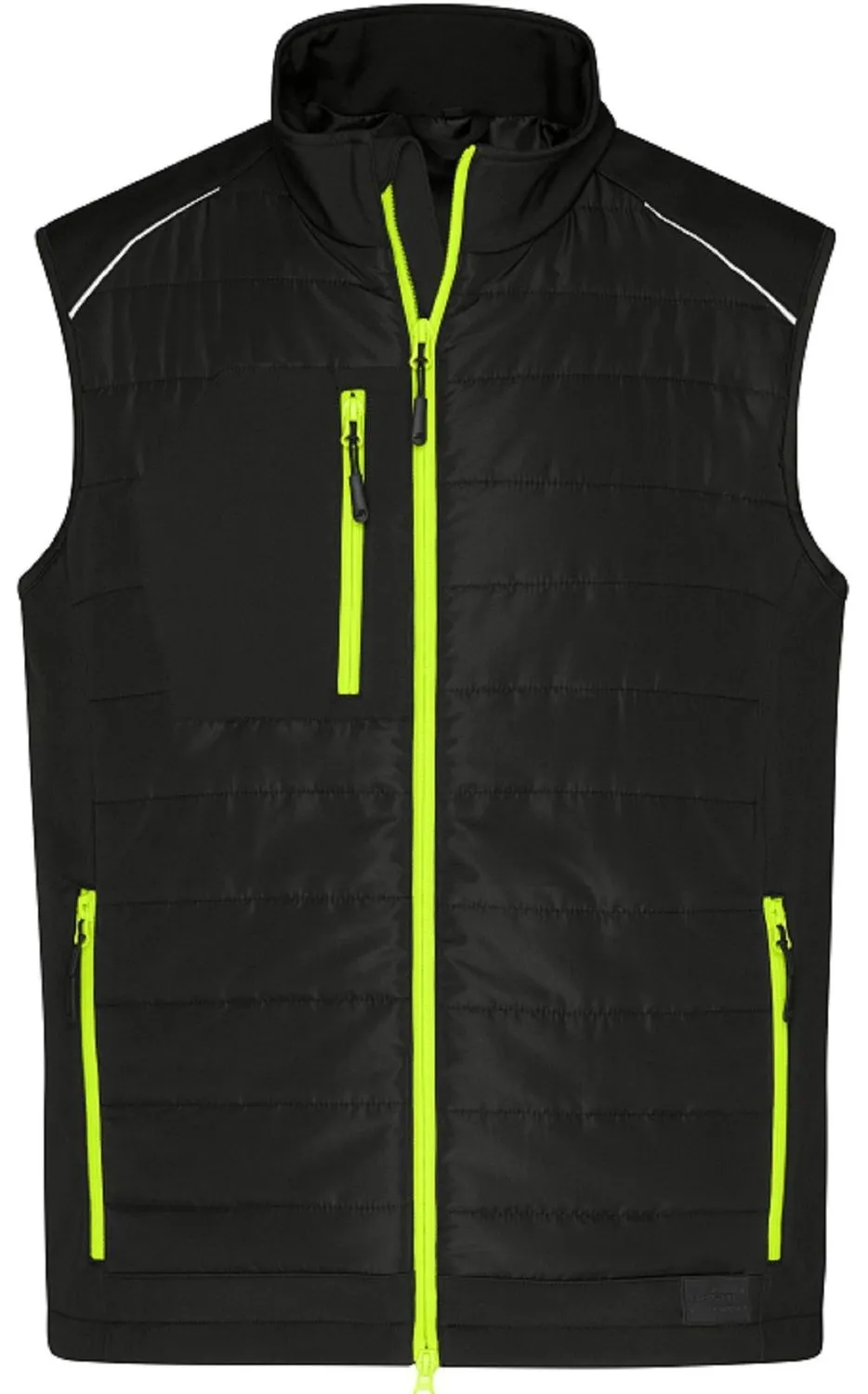 Bodywarmer technique - Homme - JN1822 - noir et jaune néon 