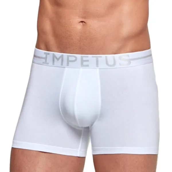 Boxer homme coton stretch Essentials blanc par Impetus