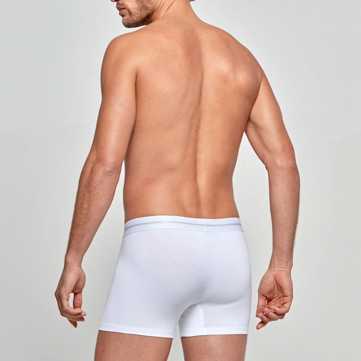 Boxer homme coton stretch Essentials blanc par Impetus