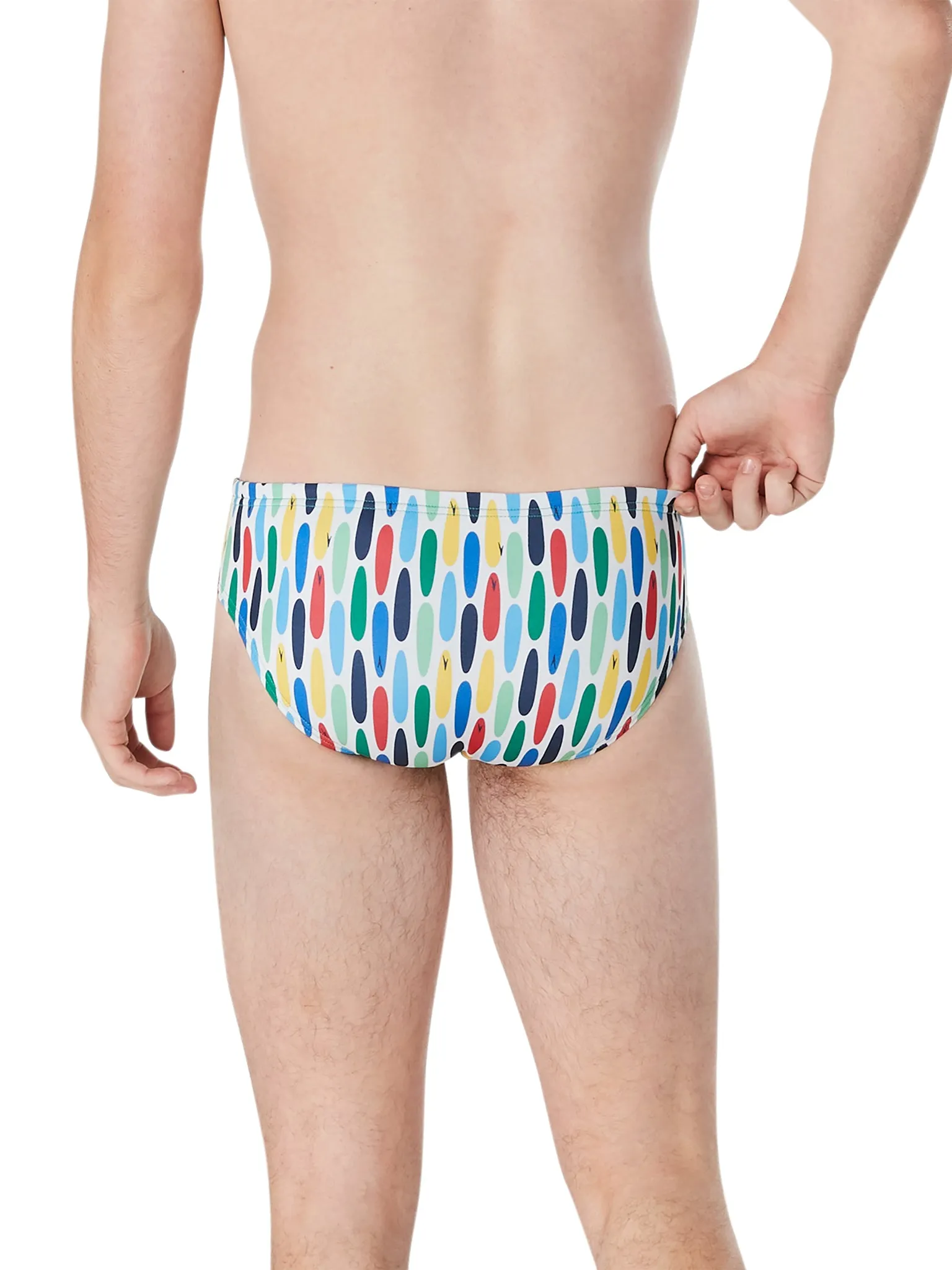 Brief de natation Printed One pour hommes - Bleu