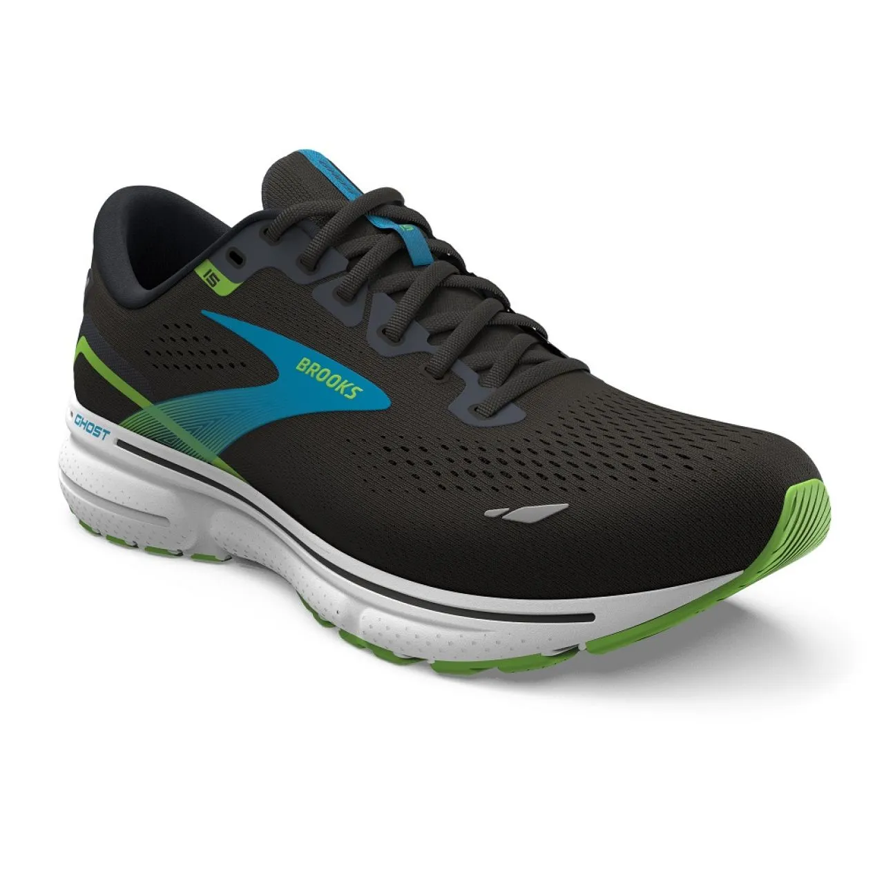 BROOKS GHOST 15 BLACK ET HAWAIIAN OCEAN Chaussures de running