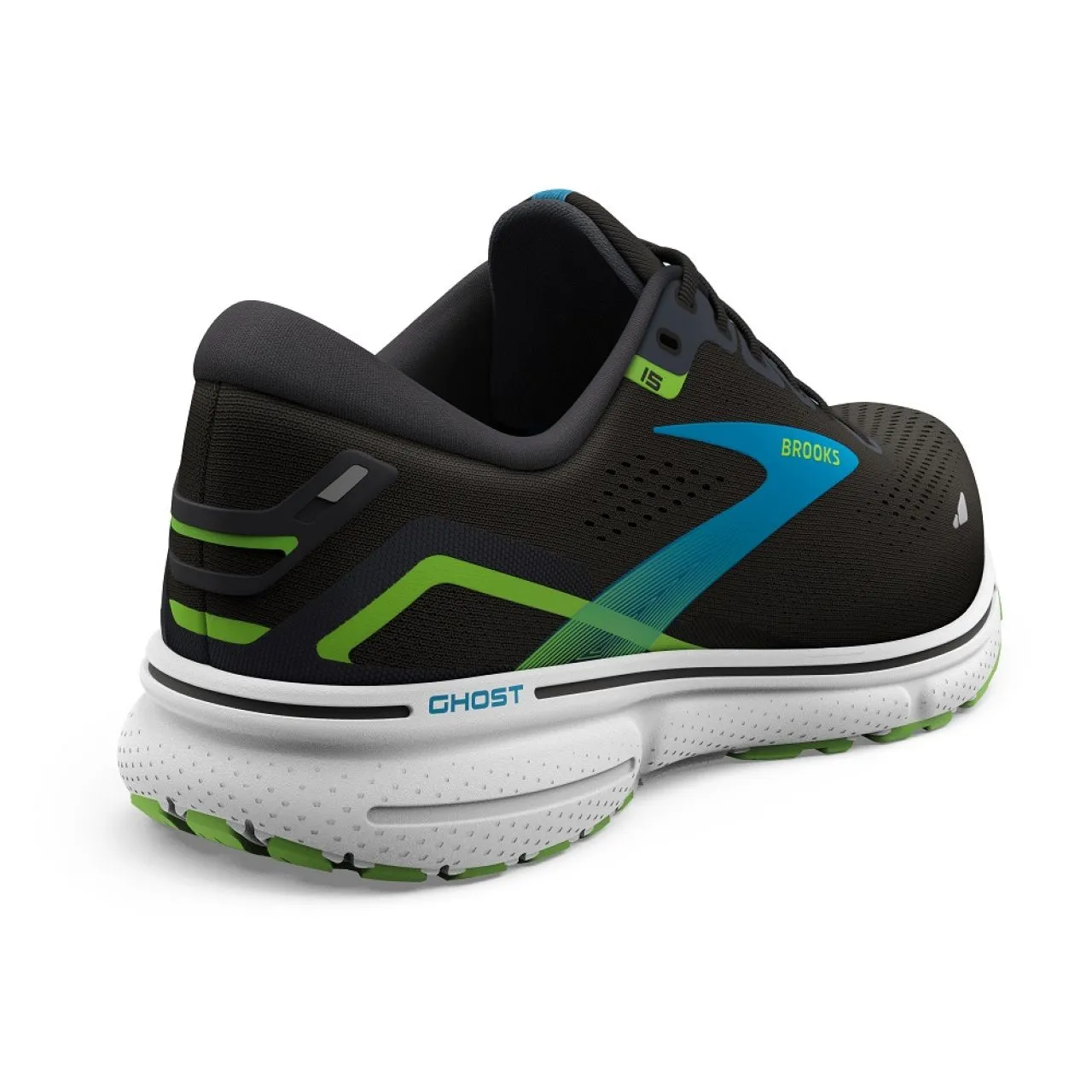 BROOKS GHOST 15 BLACK ET HAWAIIAN OCEAN Chaussures de running