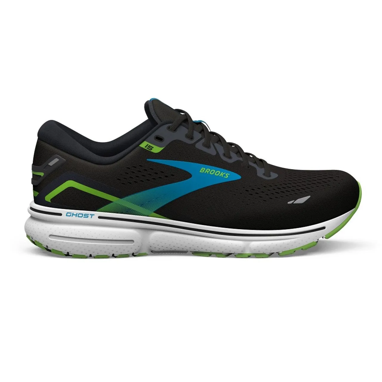 BROOKS GHOST 15 BLACK ET HAWAIIAN OCEAN Chaussures de running