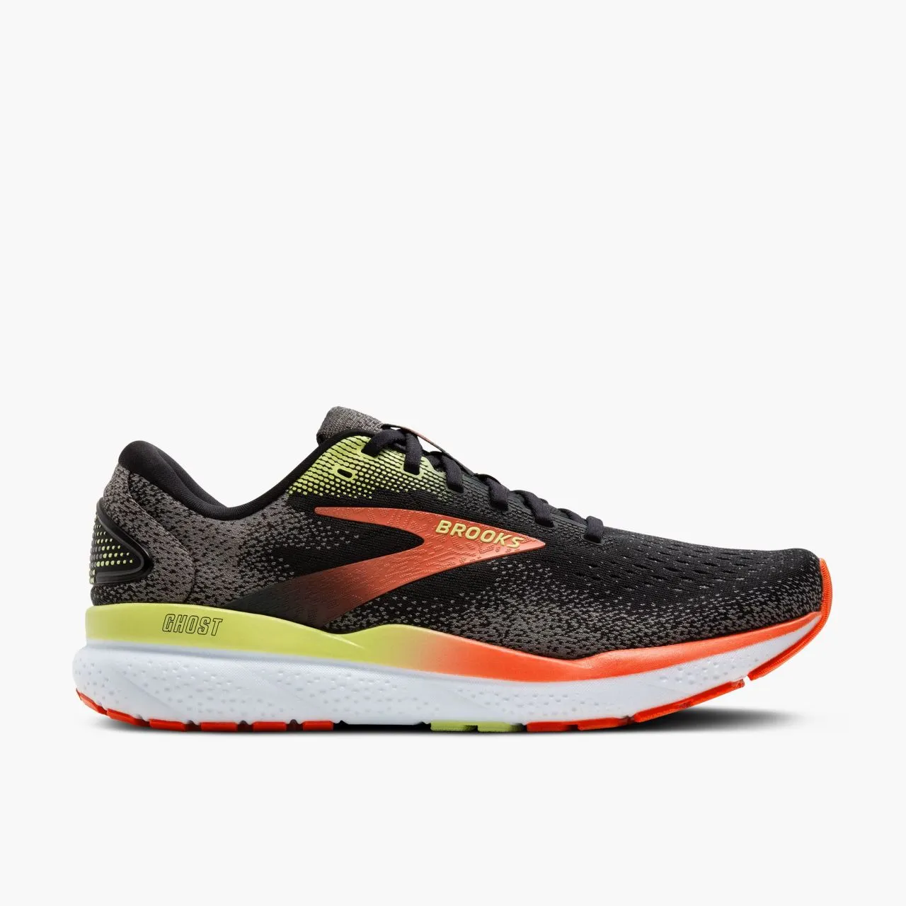 BROOKS GHOST 16 BLACK ET MANDARIN RED Chaussures de running