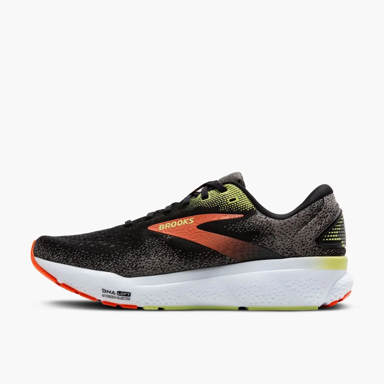 BROOKS GHOST 16 BLACK ET MANDARIN RED Chaussures de running