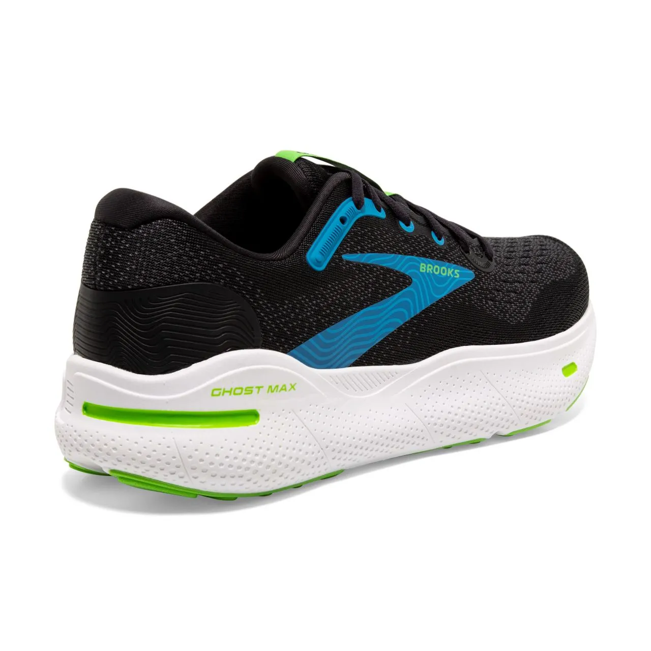 BROOKS GHOST MAX BLACK ET ATOMIC BLUE Chaussures de running