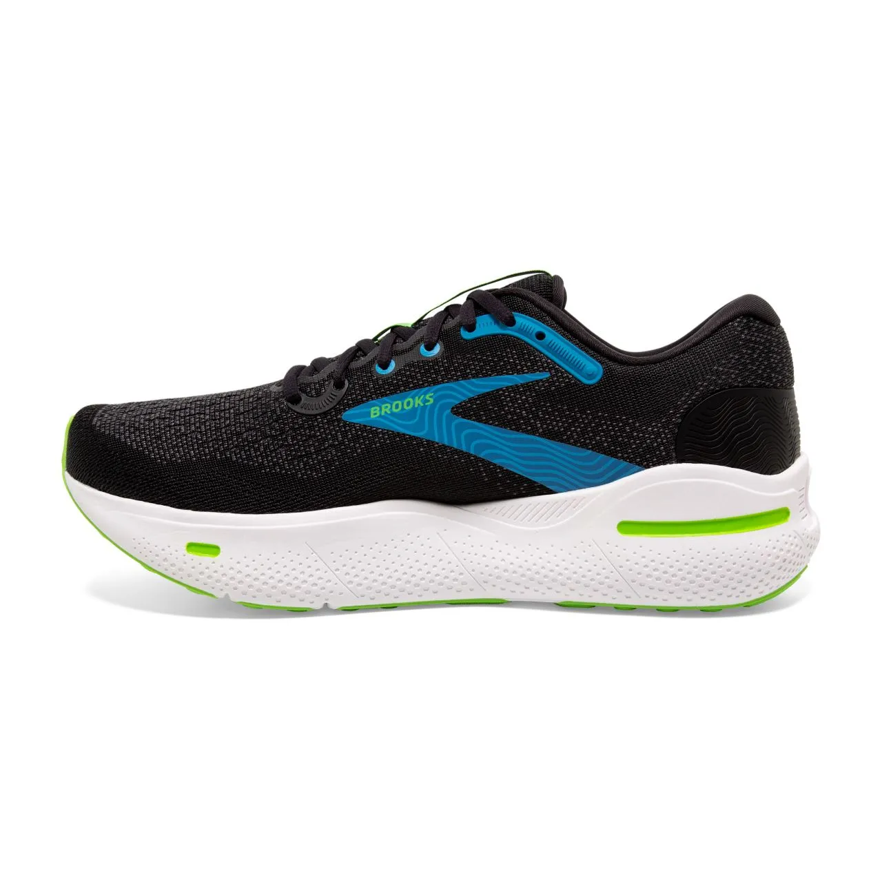 BROOKS GHOST MAX BLACK ET ATOMIC BLUE Chaussures de running