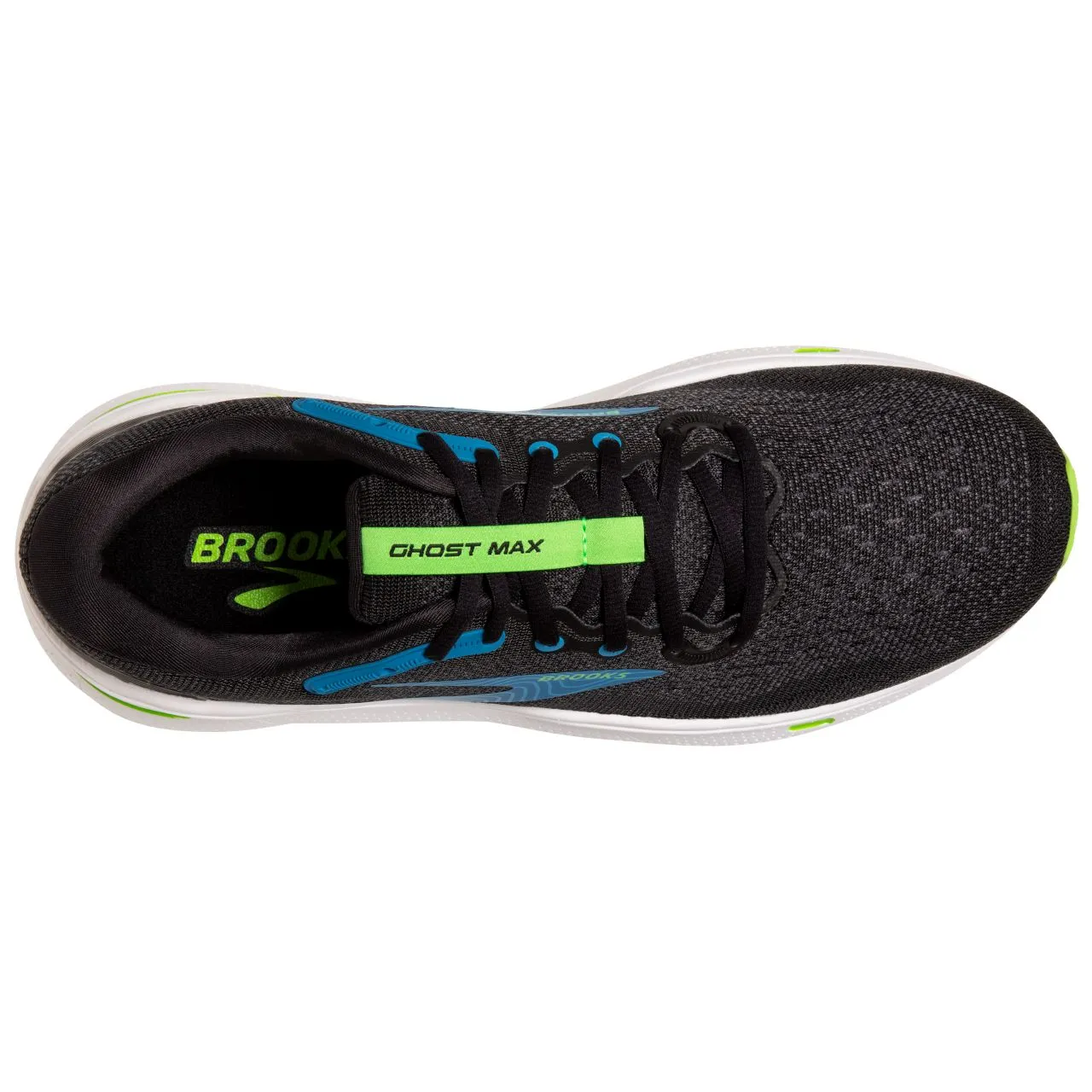 BROOKS GHOST MAX BLACK ET ATOMIC BLUE Chaussures de running