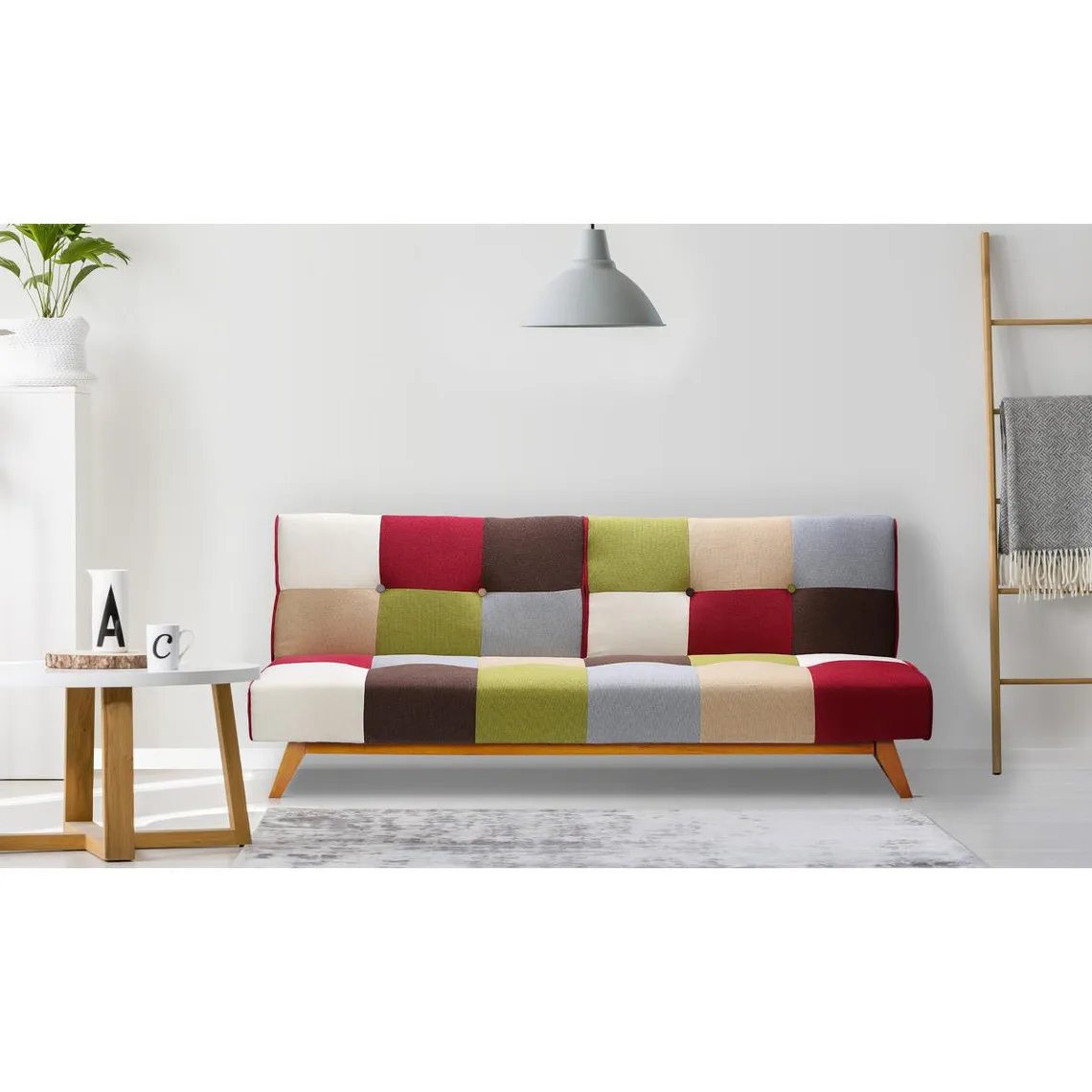 Canapé convertible clic-clac scandinave Yazu Multicolore | 3 Suisses