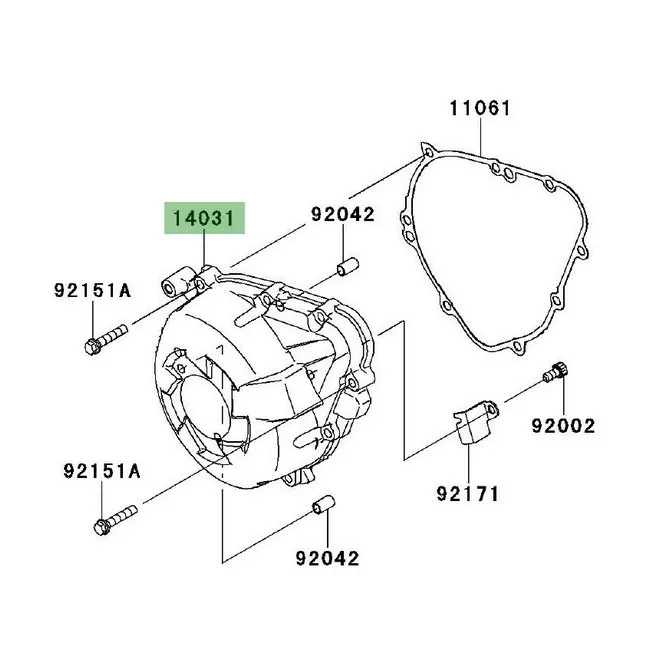 Carter d'alternateur Kawasaki Versys 1000 (2012-2014) | Moto Shop 35