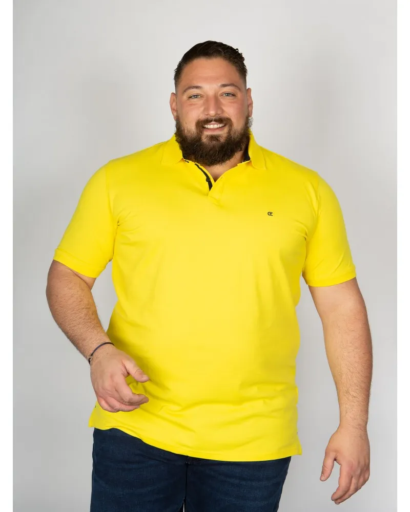 Casa Moda Polo piqué stretch grande taille jaune - Size-factory