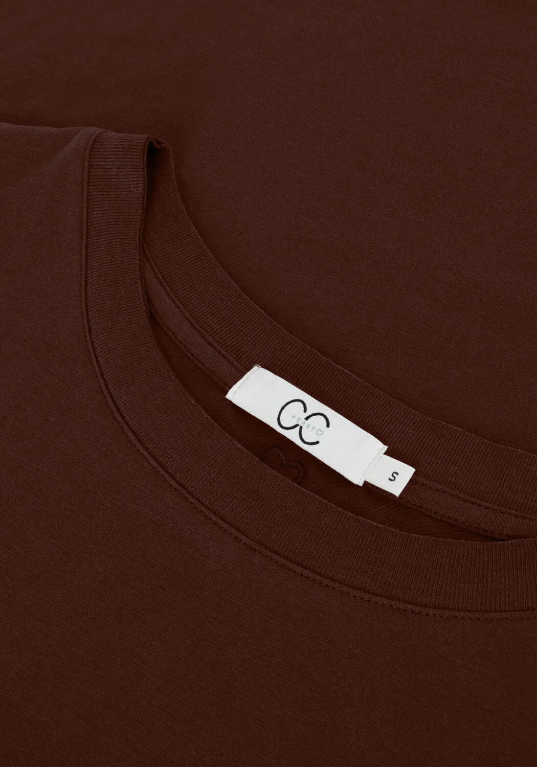 cc heart t-shirt basic t-shirt en marron