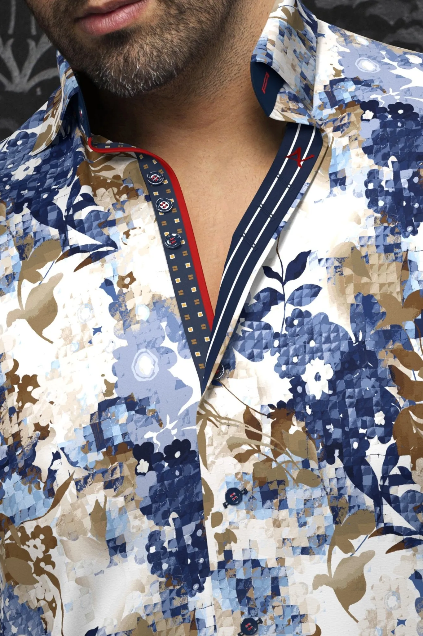 CHEMISE | ACE, Navy Tobacco