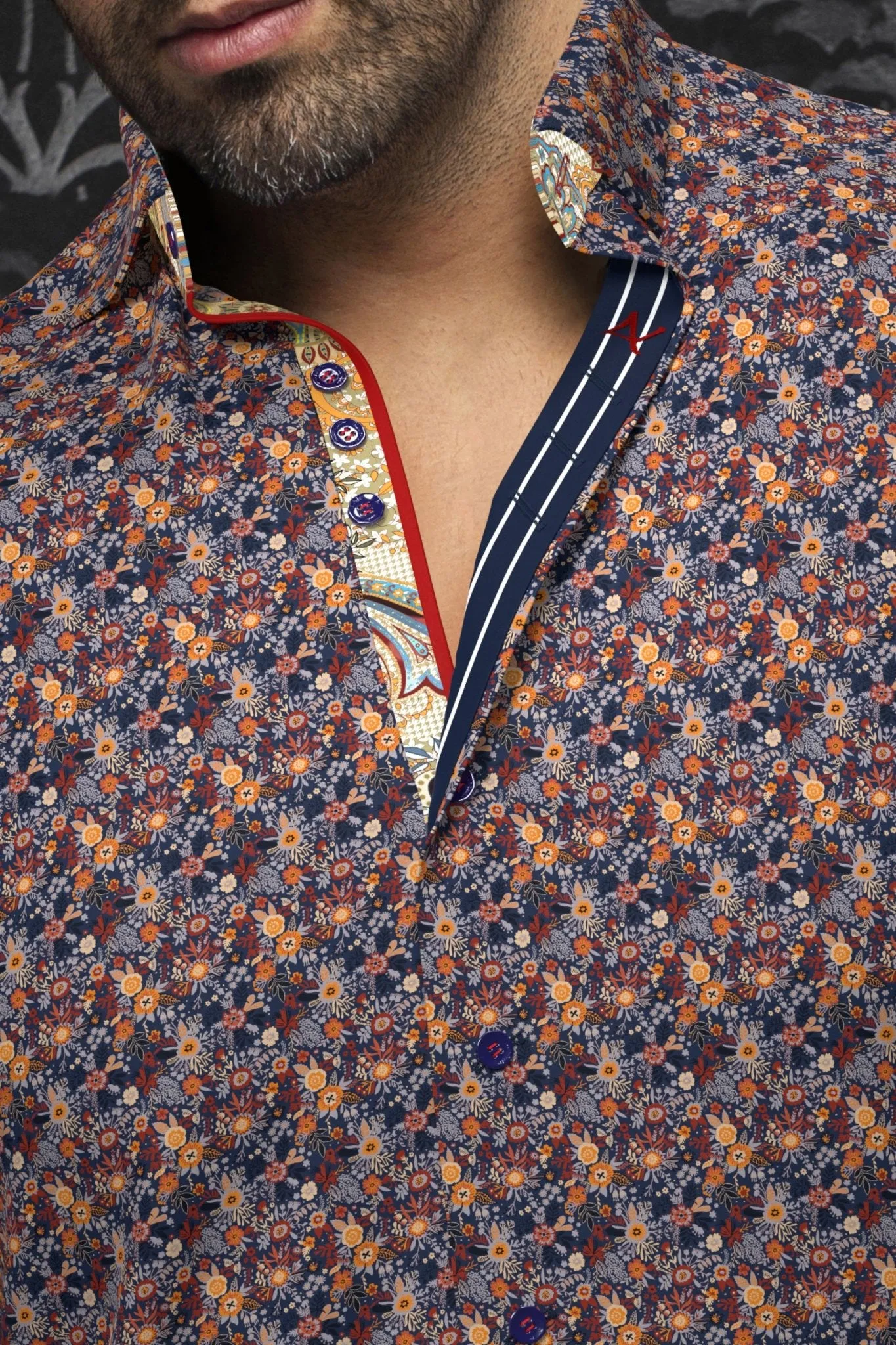 CHEMISE | MADDOX, Navy Rust