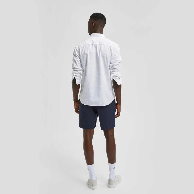 Chemise 100% coton bio habillée détail brodé ourlet incurvé marcel