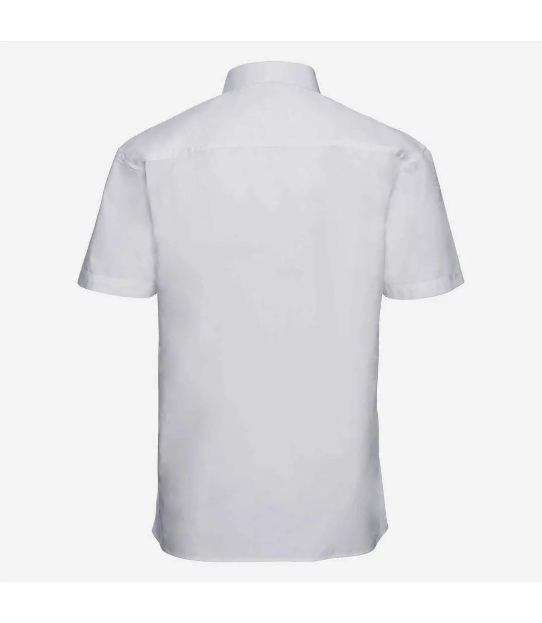 Chemise de travail en popeline 100% coton à manches courtes homme blanc Russell