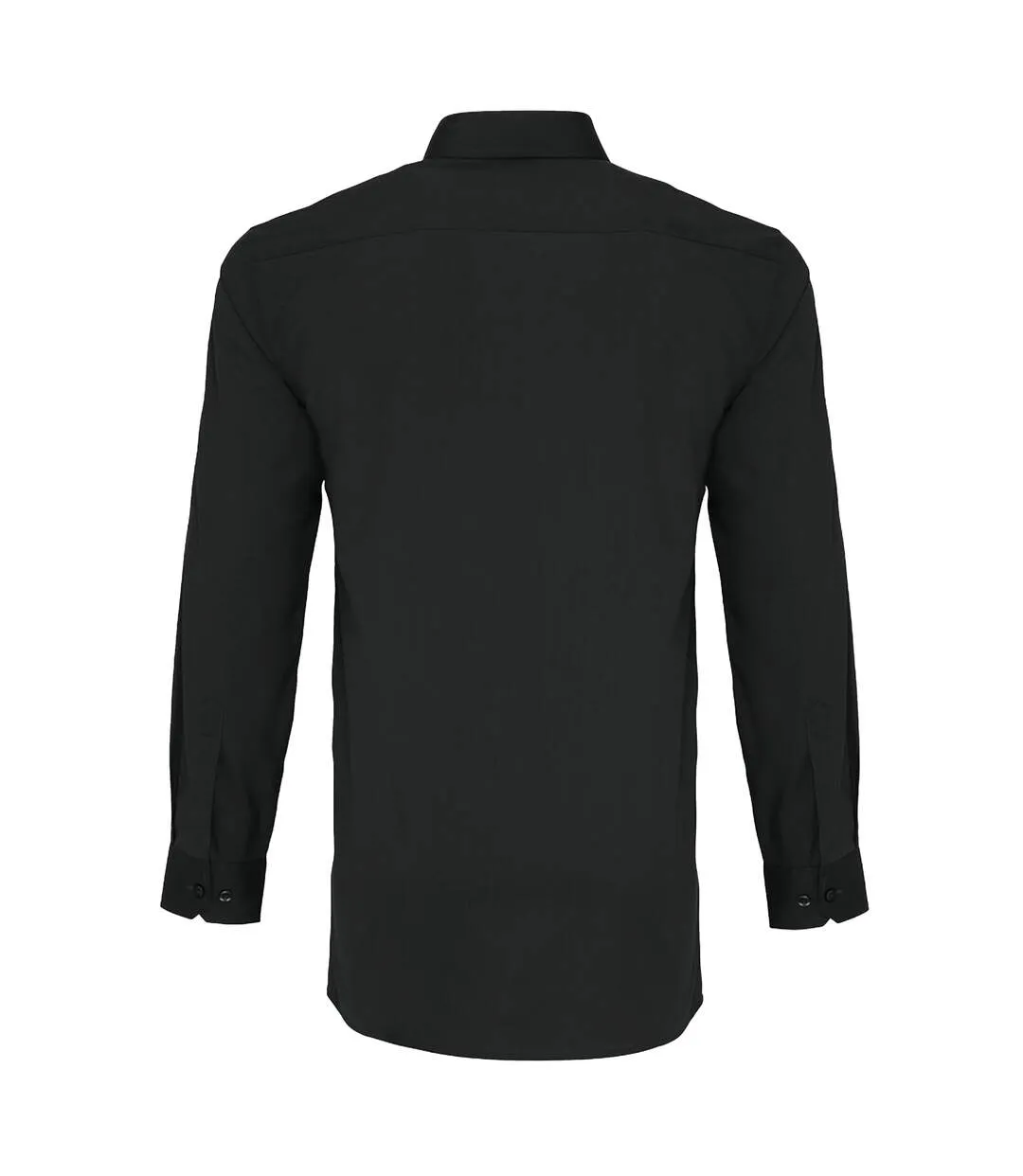 Chemise de travail en popeline à manches longues et coupe ajustée homme noir Premier