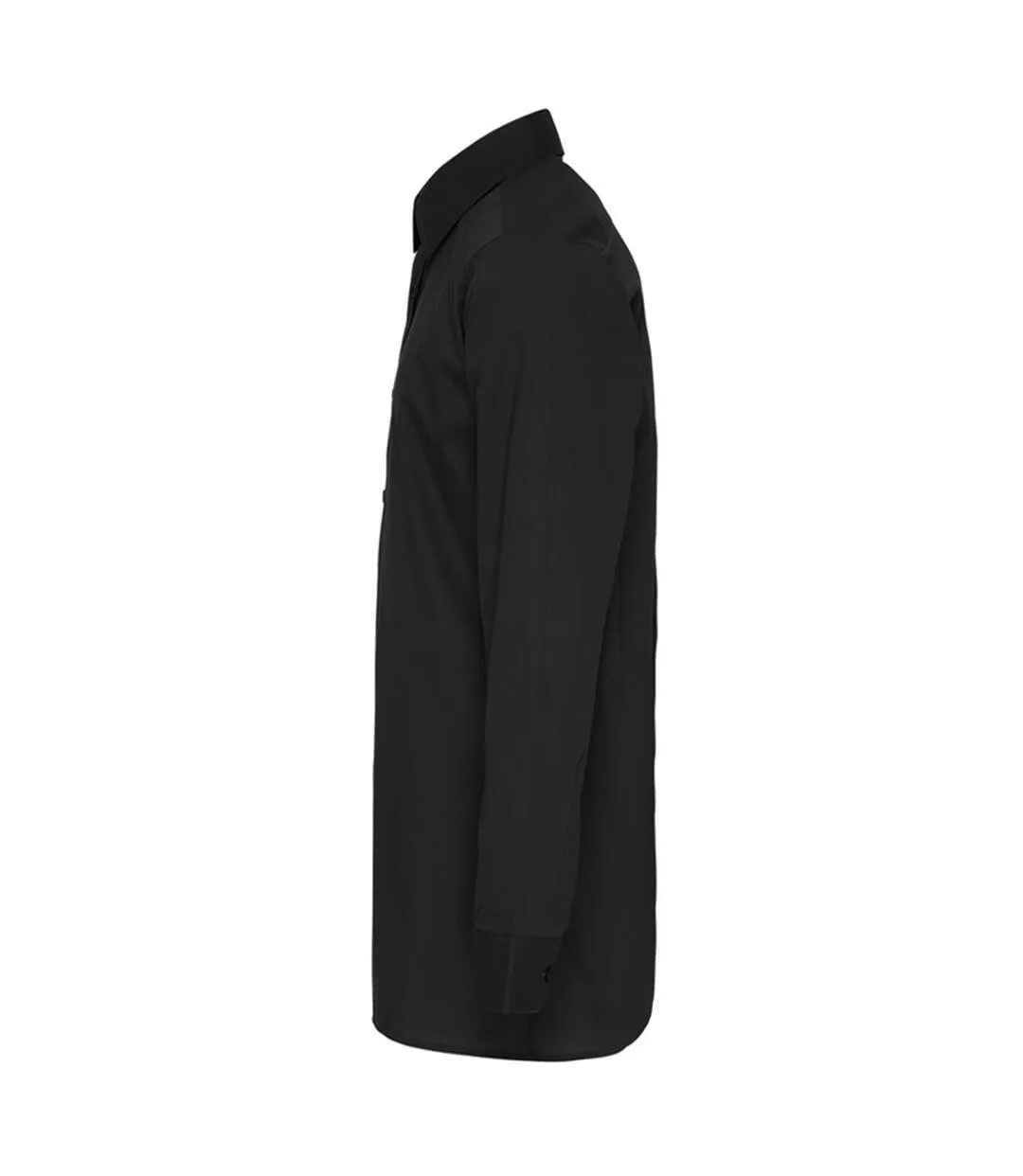 Chemise de travail en popeline à manches longues et coupe ajustée homme noir Premier