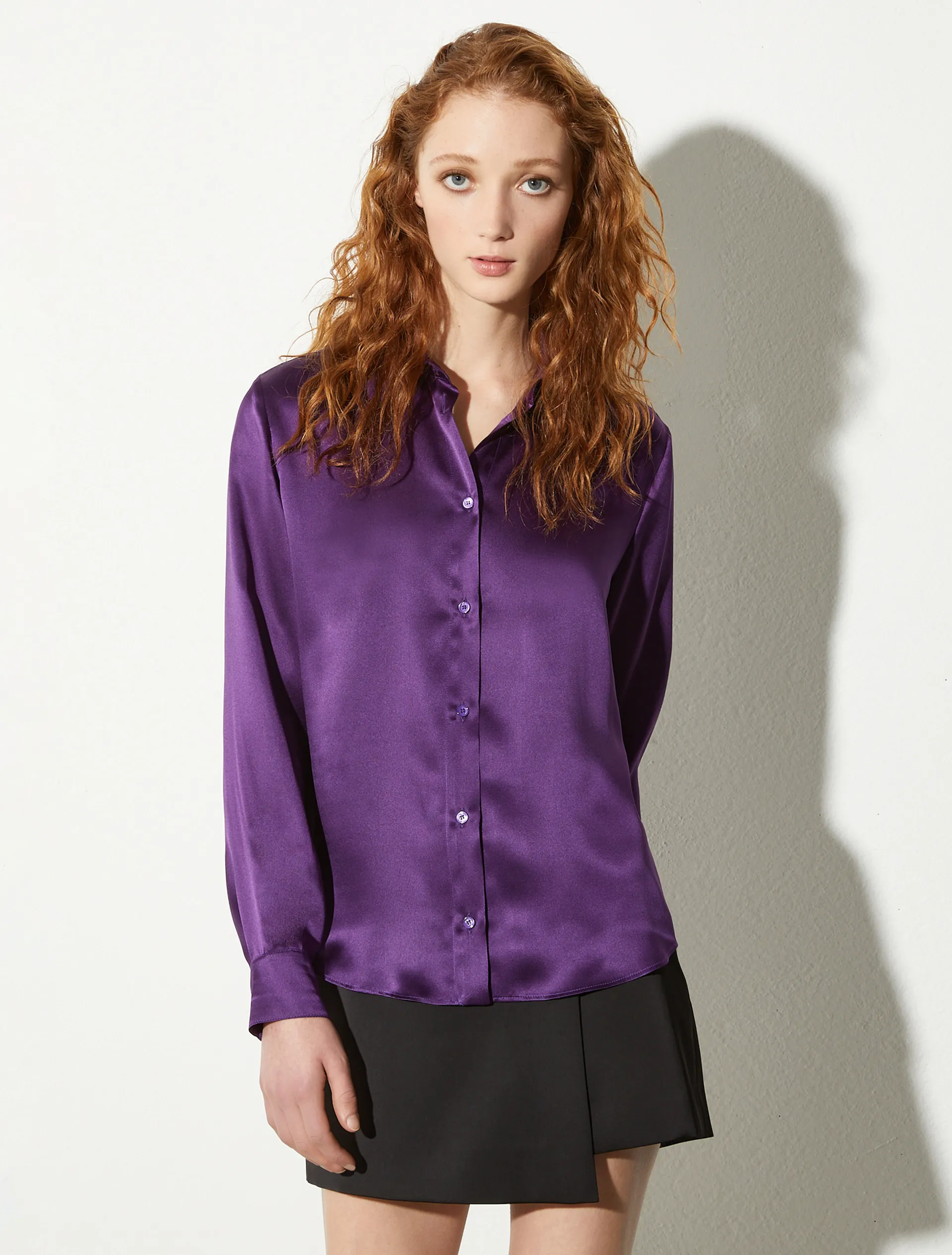 Chemise en satin de soie