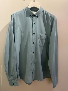 Chemise flanelle bio light blue