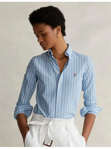 Chemise Heidi en maille Polo Ralph Lauren Carolina blue/white