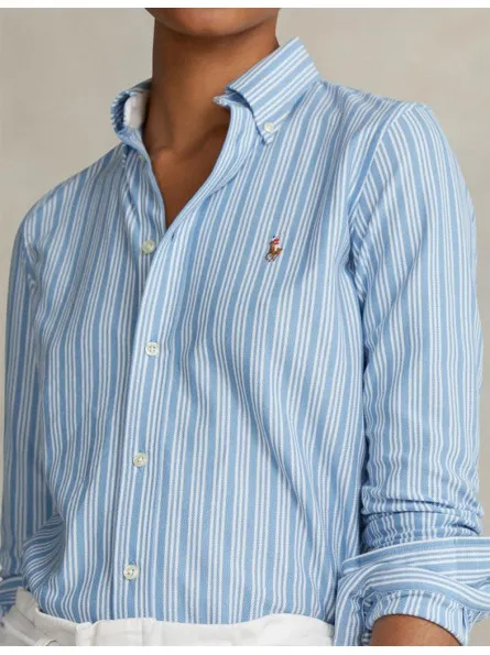 Chemise Heidi en maille Polo Ralph Lauren Carolina blue/white