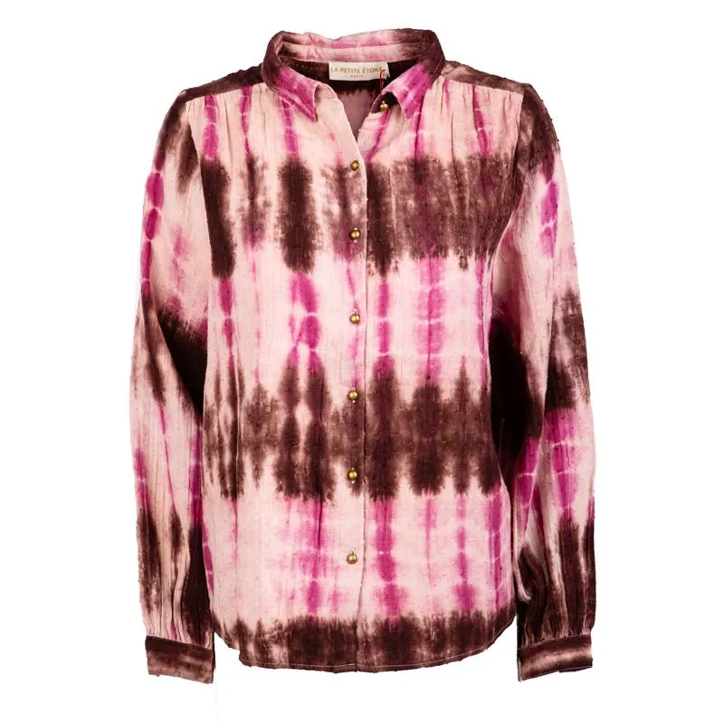 Chemise imprimée rose tie&dye femme LA PETITE ETOILE à prix dégriffé 