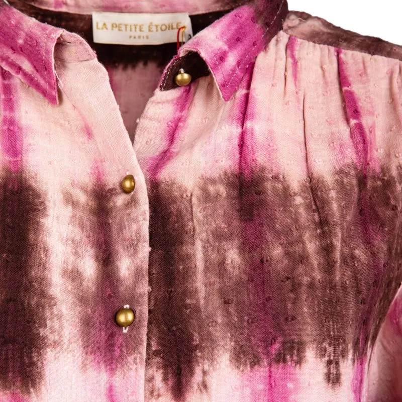 Chemise imprimée rose tie&dye femme LA PETITE ETOILE à prix dégriffé 