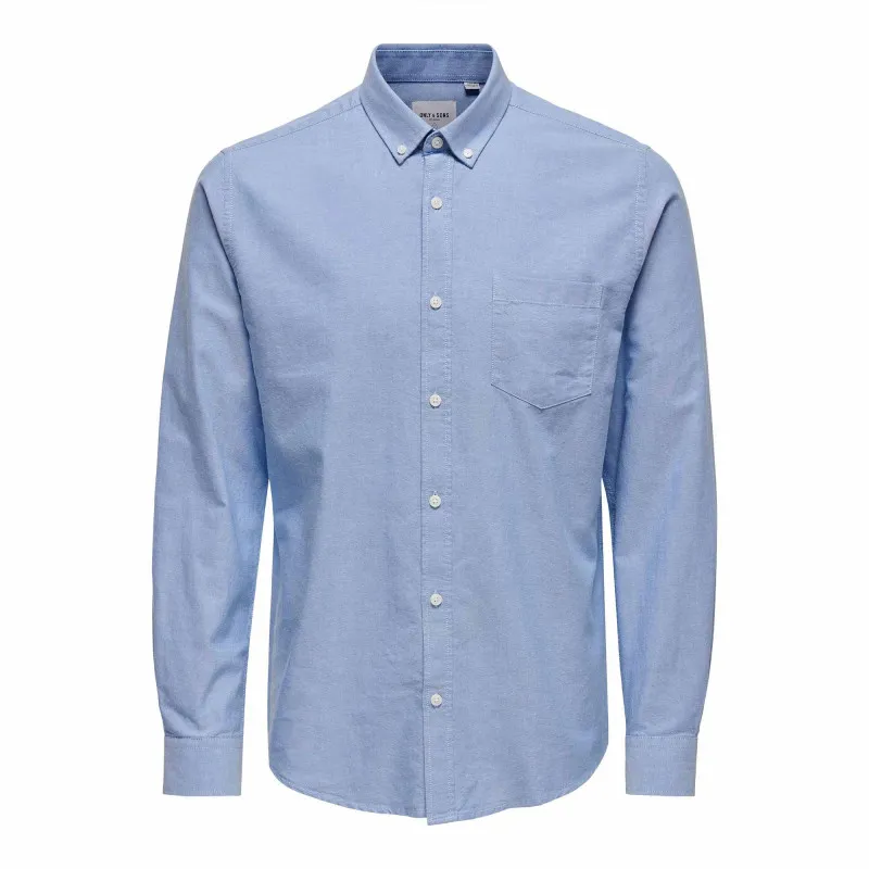 Chemise uni Oxfort Homme ONLY AND SONS à prix dégriffé ! | 