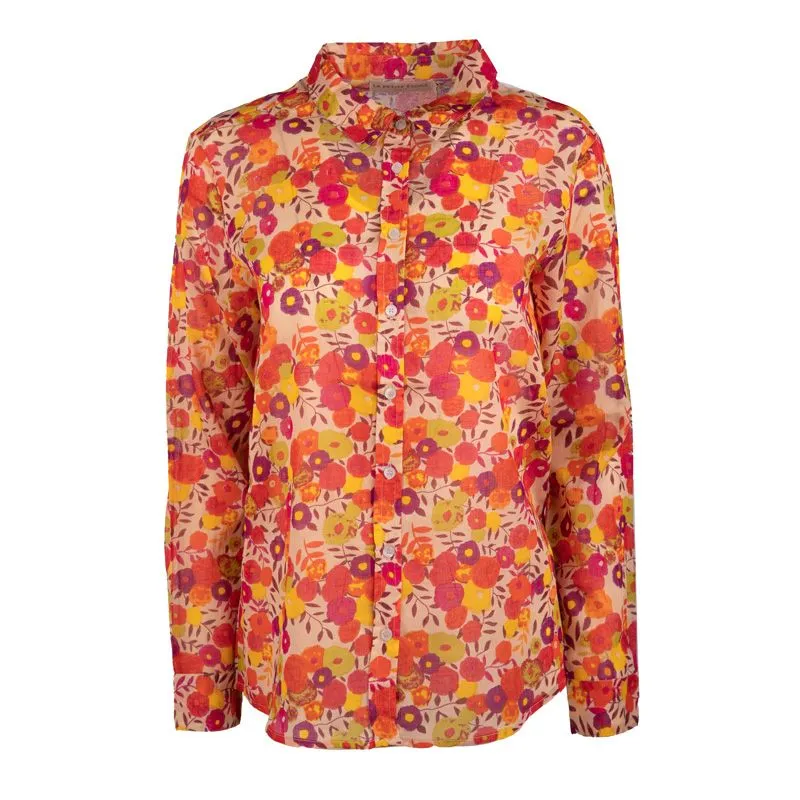 Chemise à fleurs multicolores cosmos poppy 100% coton Femme LA PETITE 